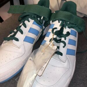 Adidas Forum Low White and Blue Sneakers